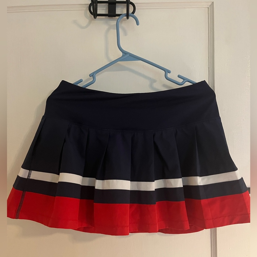 Fila Navy and Red Pleated Tennis Skirt